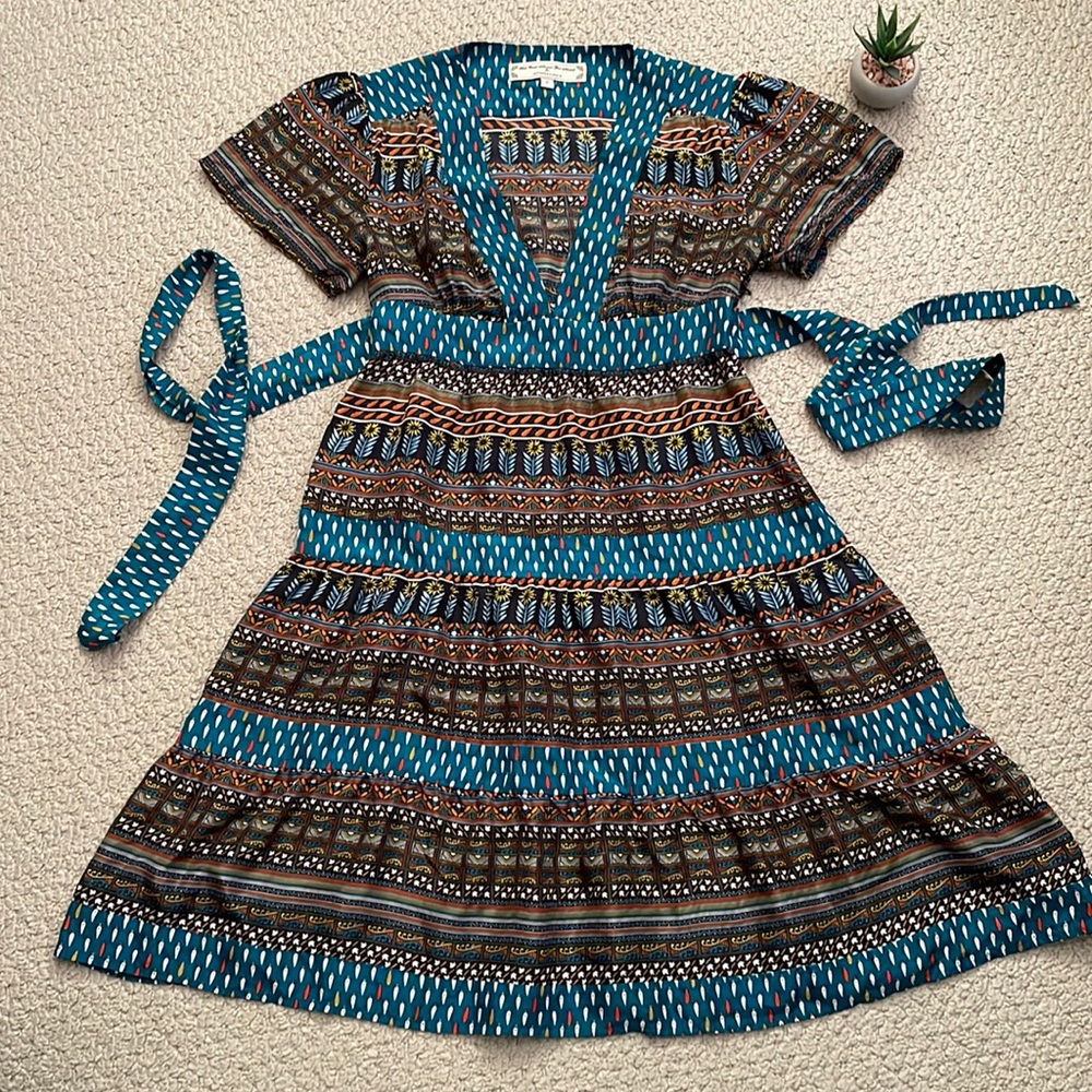 Anthropologie What goes around comes around silk dress NWOT